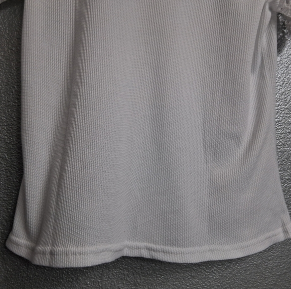 NWOT Waffle Knit White Lace Top  Size M - Picture 13 of 13
